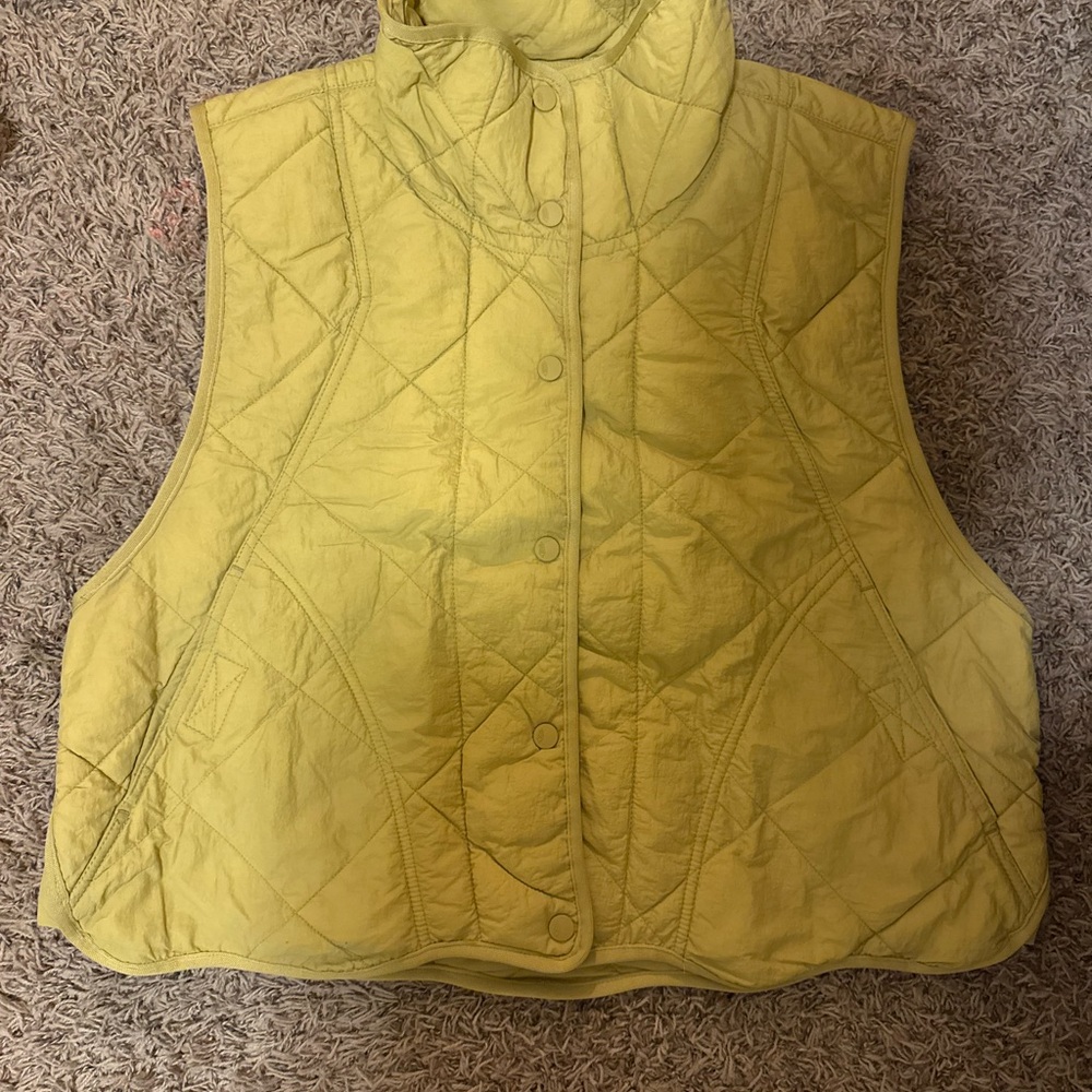 FP Movement by Free People Quilted Lime Vest